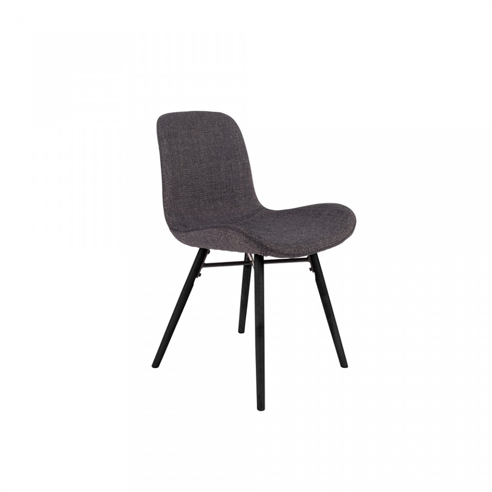 Kitchen & Dining Room Chairs Scaun dining gri inchis din textil Lester Quiet Object