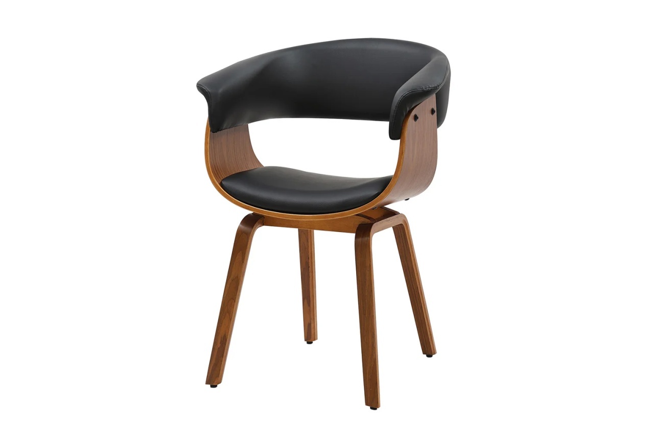 scaun directorial piele Scaun dining maro/negru din piele ecologica Organic The Home Collection