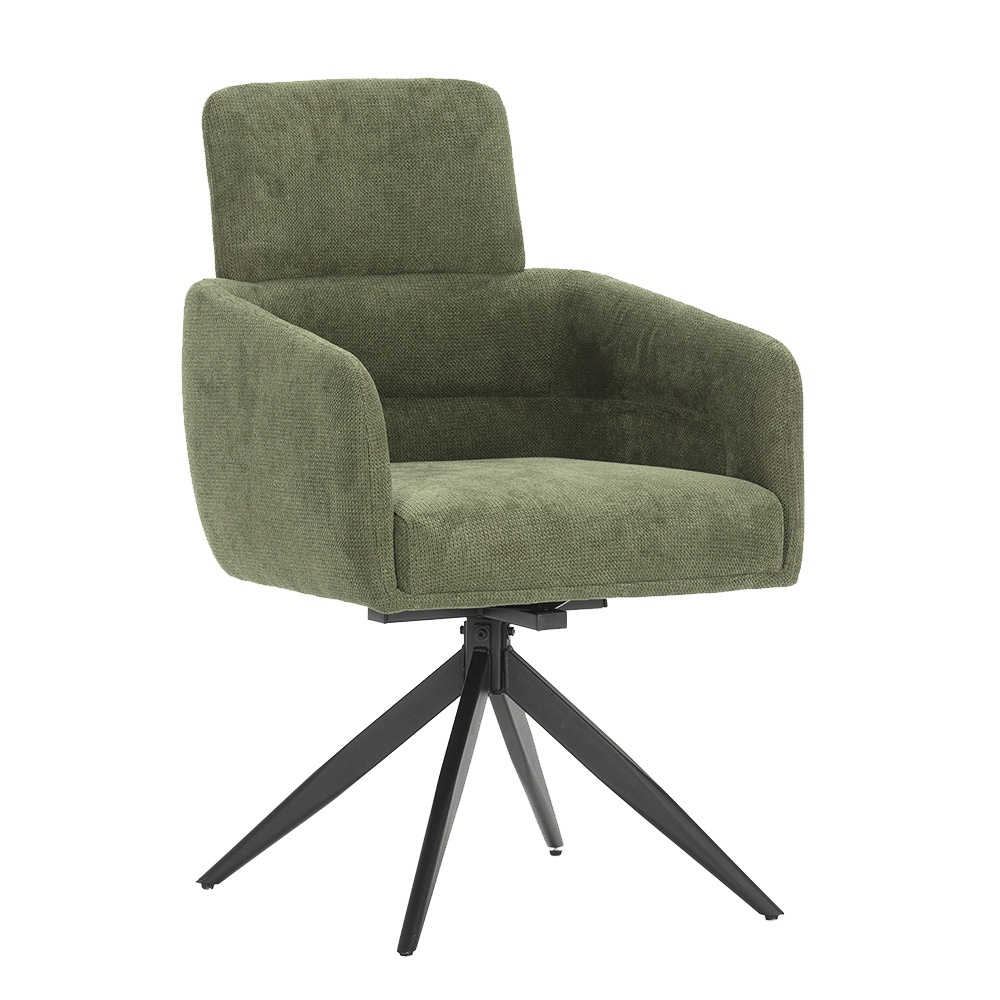 Quiet Object Scaun dining verde din textil Aixa Quiet Object