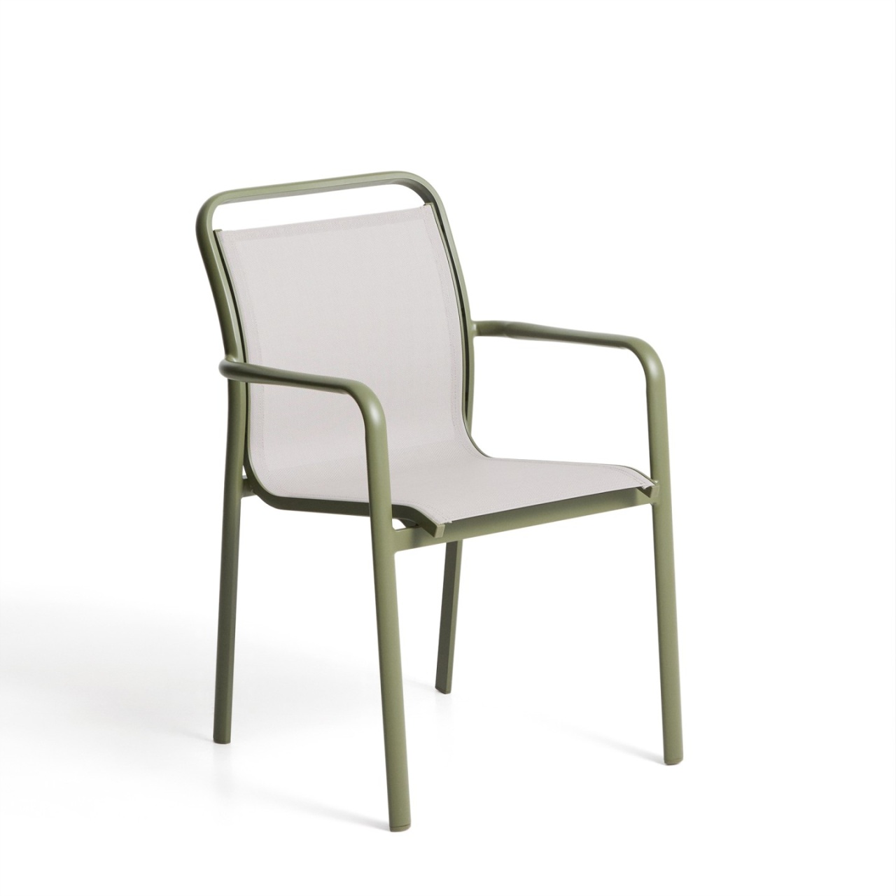 scaun ergonomice Scaun exterior dining verde din metal Luri Kave Home