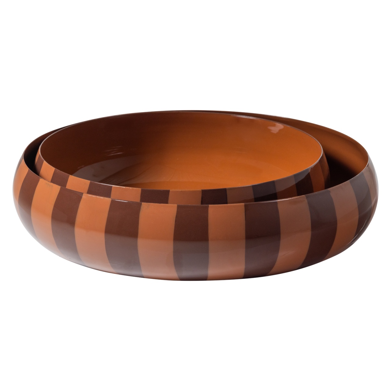 Decorative Bowls Set 2 boluri decorative maro/roz din metal Orba Woood