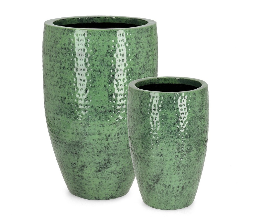 Pots & Planters Set 2 suporturi pentru ghivece verzi din metal Nirad Bizzotto