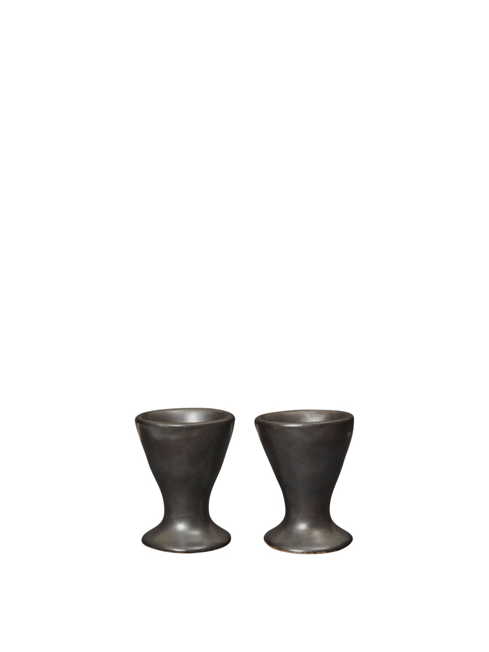 Set 2 suporturi pentru ou negre din ceramica Flow Ferm Living