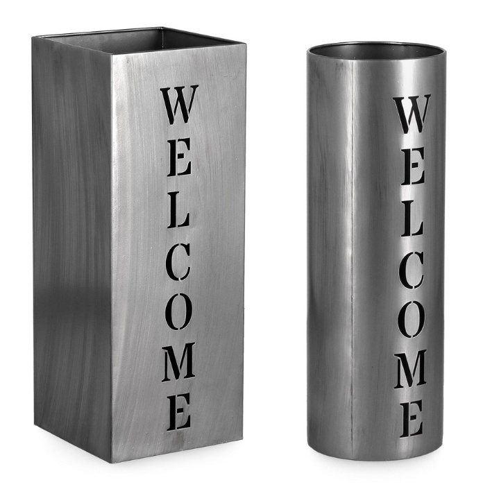 Set 2 suporturi pentru umbrele argintii din metal Dyrin Bizzotto