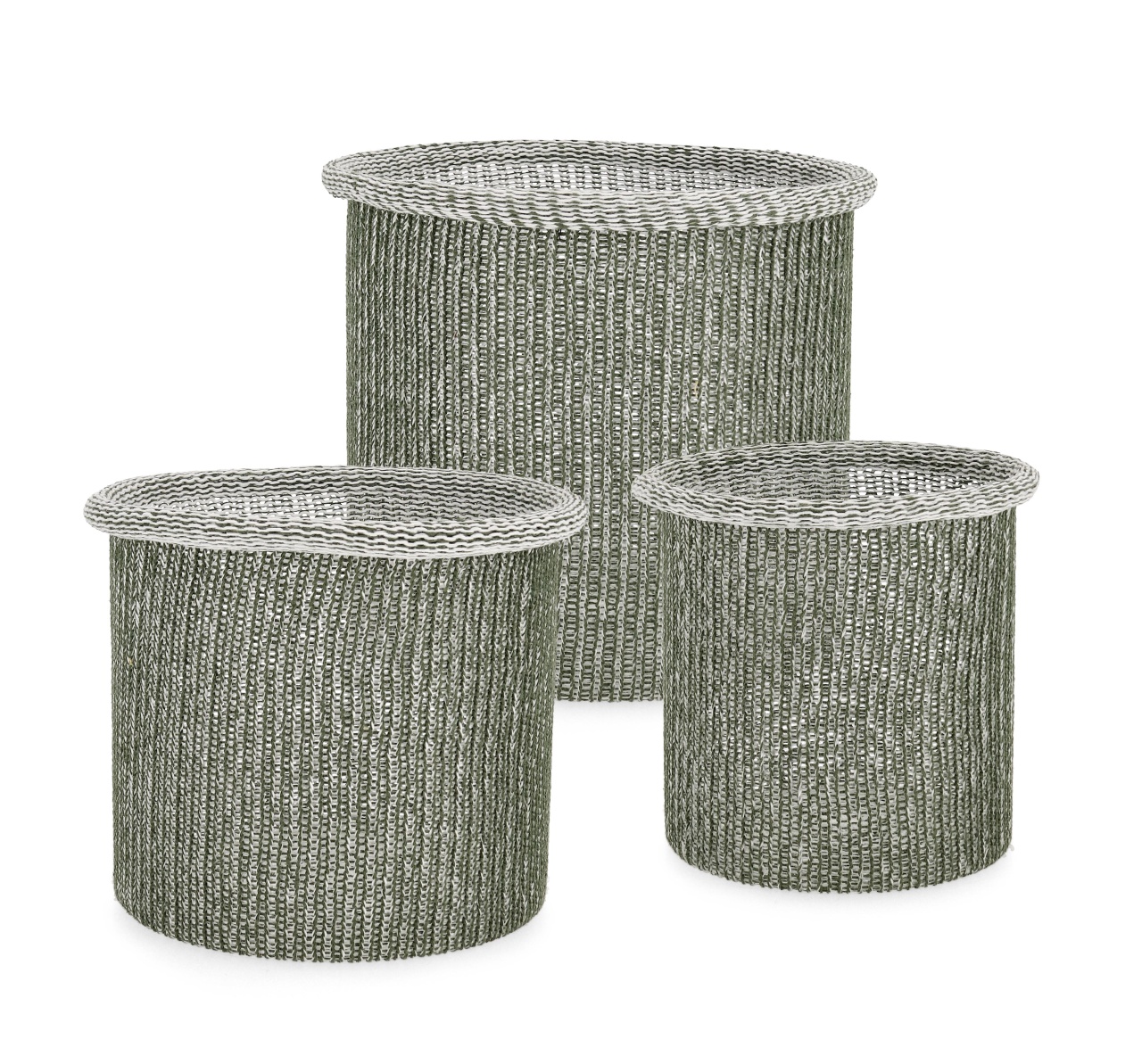 Baskets Set 3 cosuri verzi din fibre sintetice Amalya Bizzotto