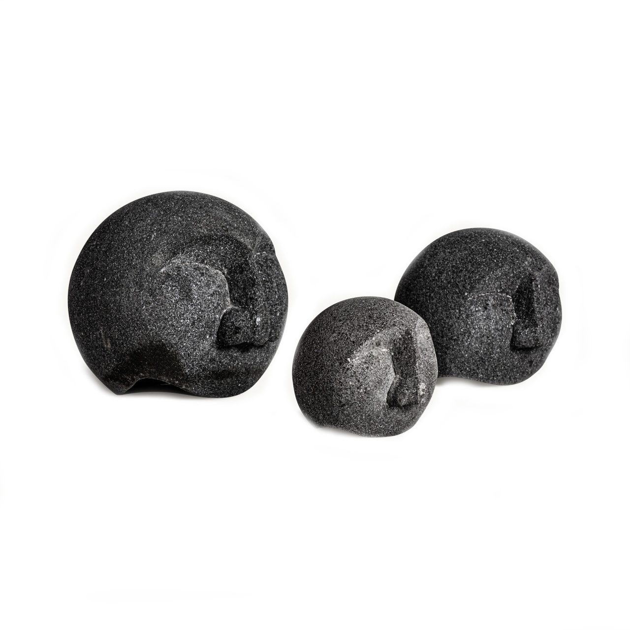 program decathlon piatra neamț Set 3 decoratiuni negre din piatra Lava Vical Home