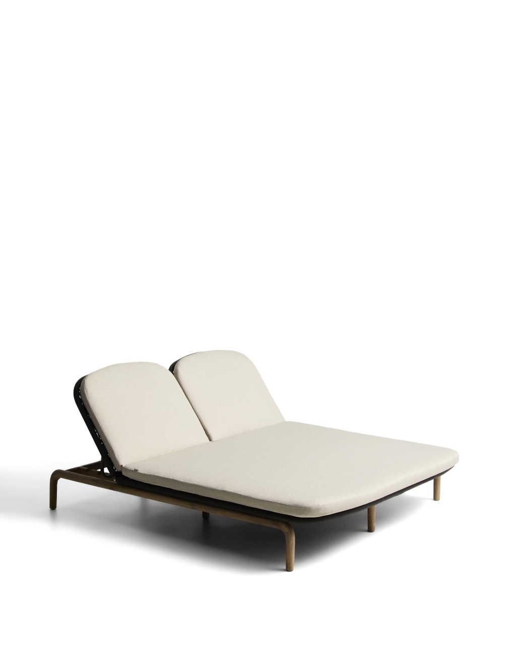 pret lambriu lemn exterior Sezlong gri inchis din lemn Alipa Double Kave Home