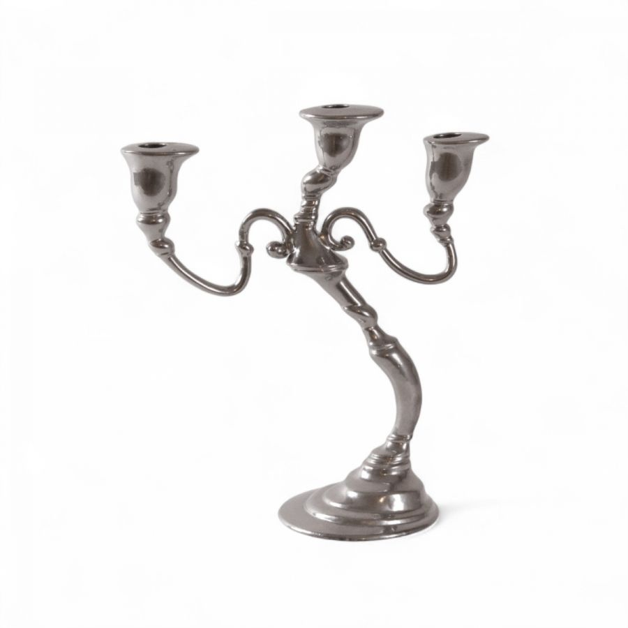 Candle Holders Sfesnic argintiu din metal 32 cm Dancing Candelabrum Seletti