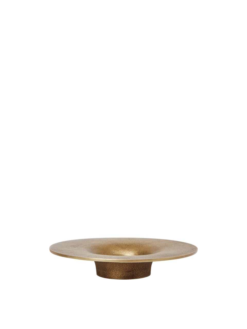 Candle Holders Suport lumanare auriu din metal 3 cm Soothe Block Ferm Living
