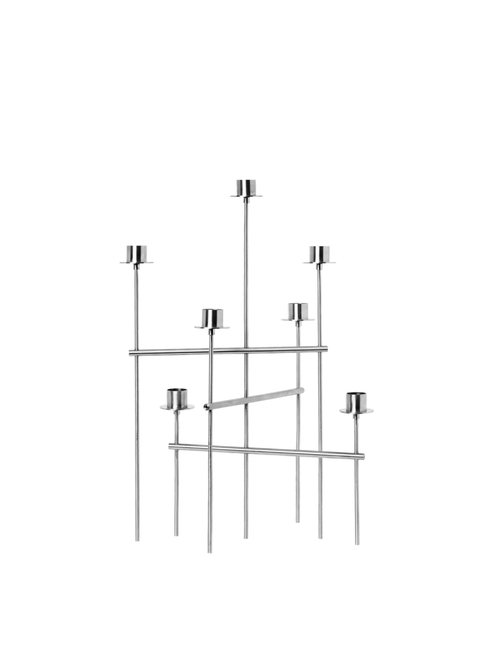 Candle Holders Suport lumanari argintiu din metal 42 cm Elysia Ferm Living
