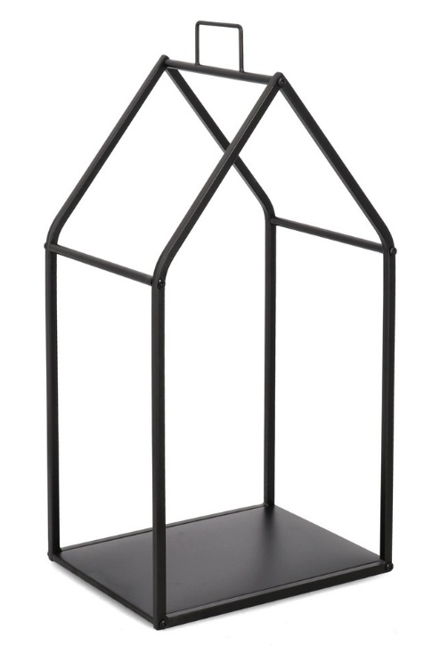 Suport pentru lemne negru din metal Alfry Bizzotto