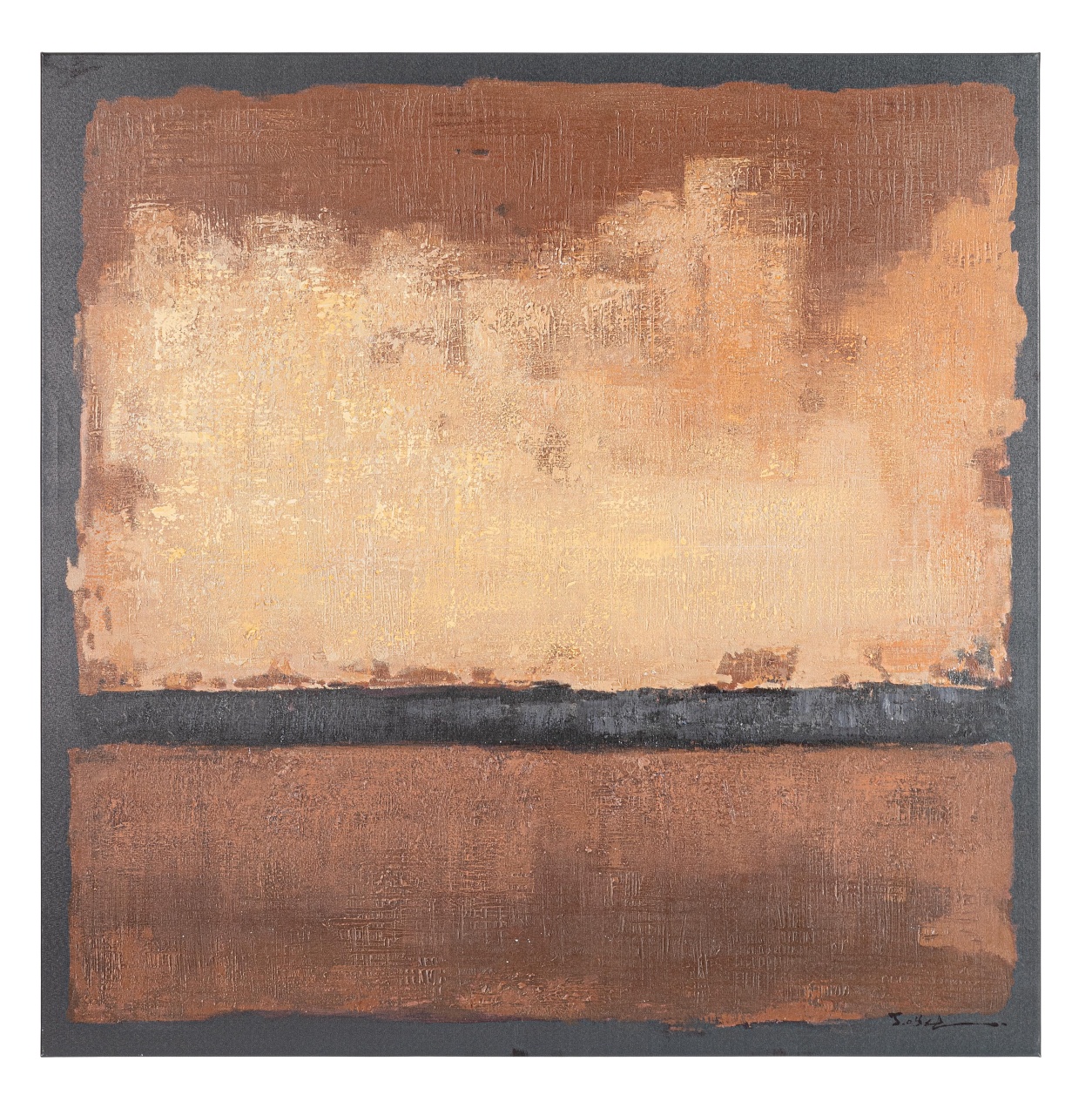 Posters, Prints, & Visual Artwork Tablou multicolor din fibre naturale 140x140 cm Bandy 503 Bizzotto
