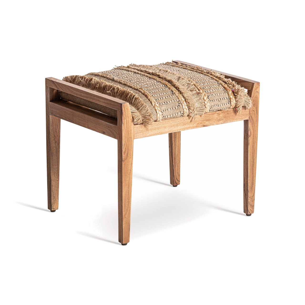 candelabre dormitor Taburet dreptunghiular maro din bumbac 47x50 cm Clarke Vical Home