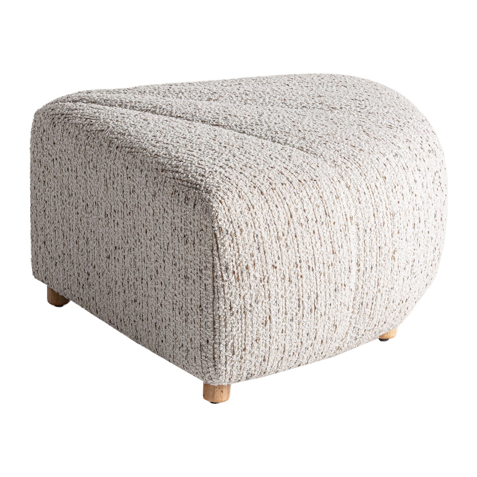 picioare pentru mașina de spălat Taburet pentru picioare alb antic/maro deschis din textil 82x82 cm Boubiers Vical Home