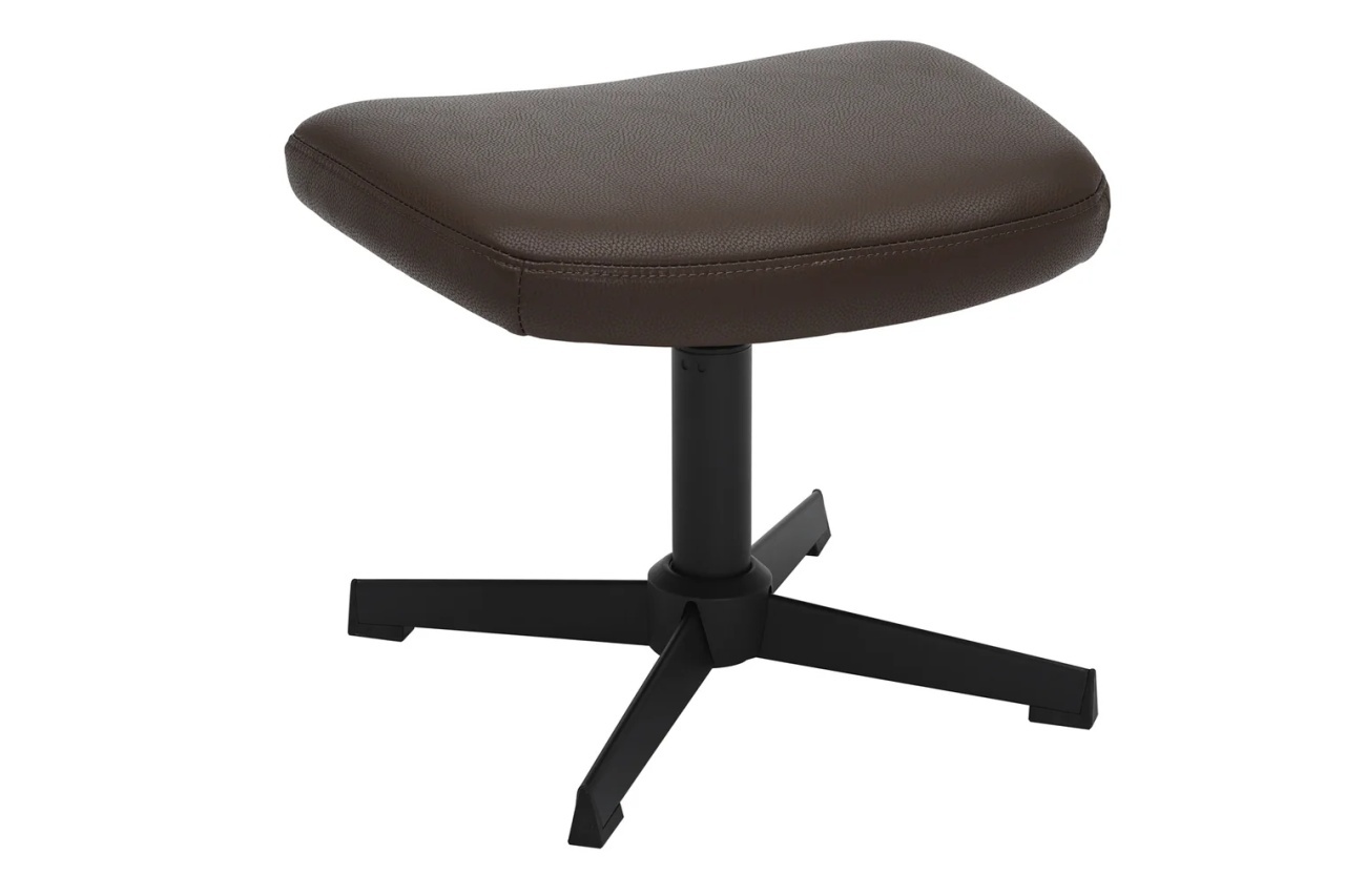 picioare pentru mașina de spălat Taburet pentru picioare maro din piele ecologica 35x45 cm Vogue The Home Collection