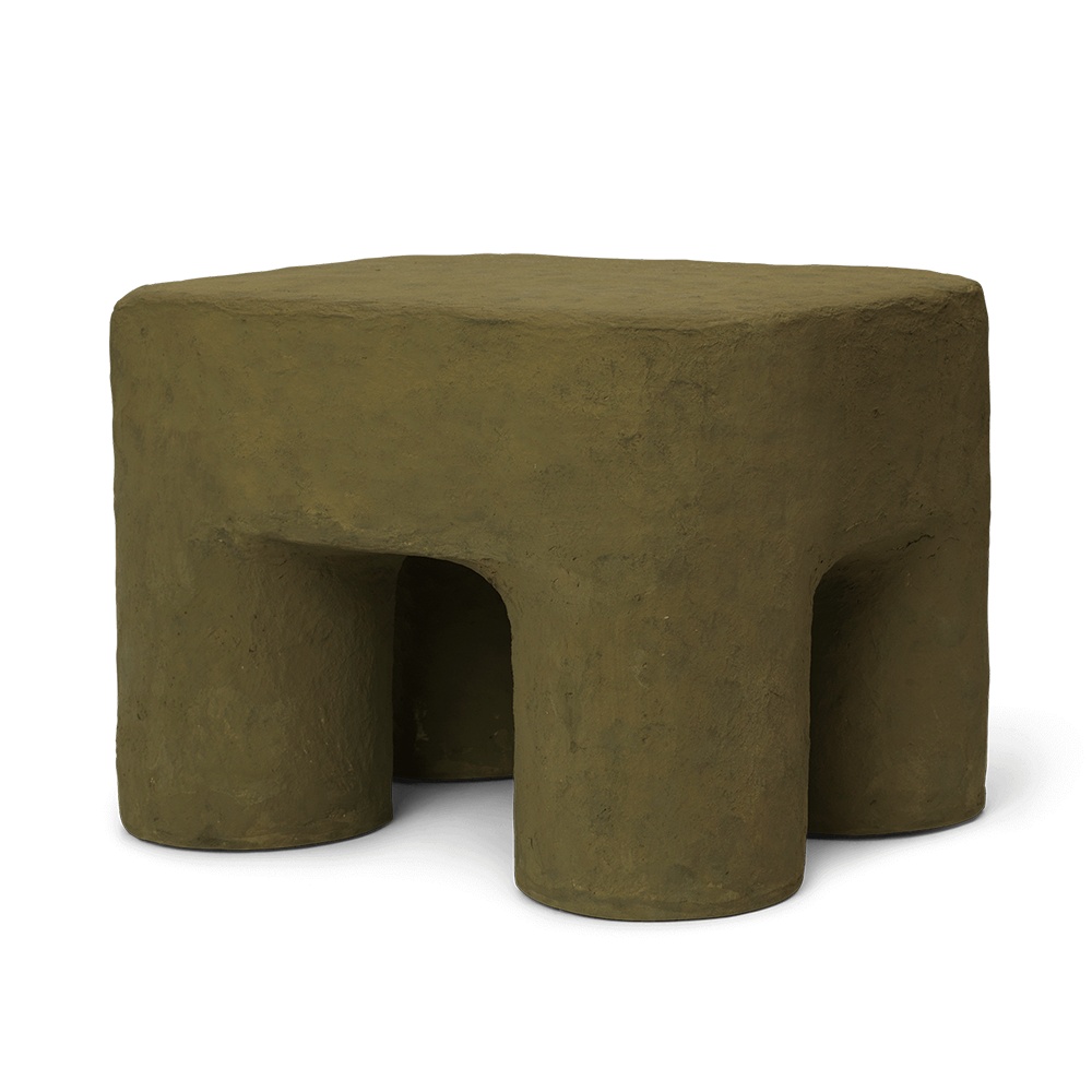 Ottomans Taburet verde din bumbac 28x34 cm Podo Ferm Living