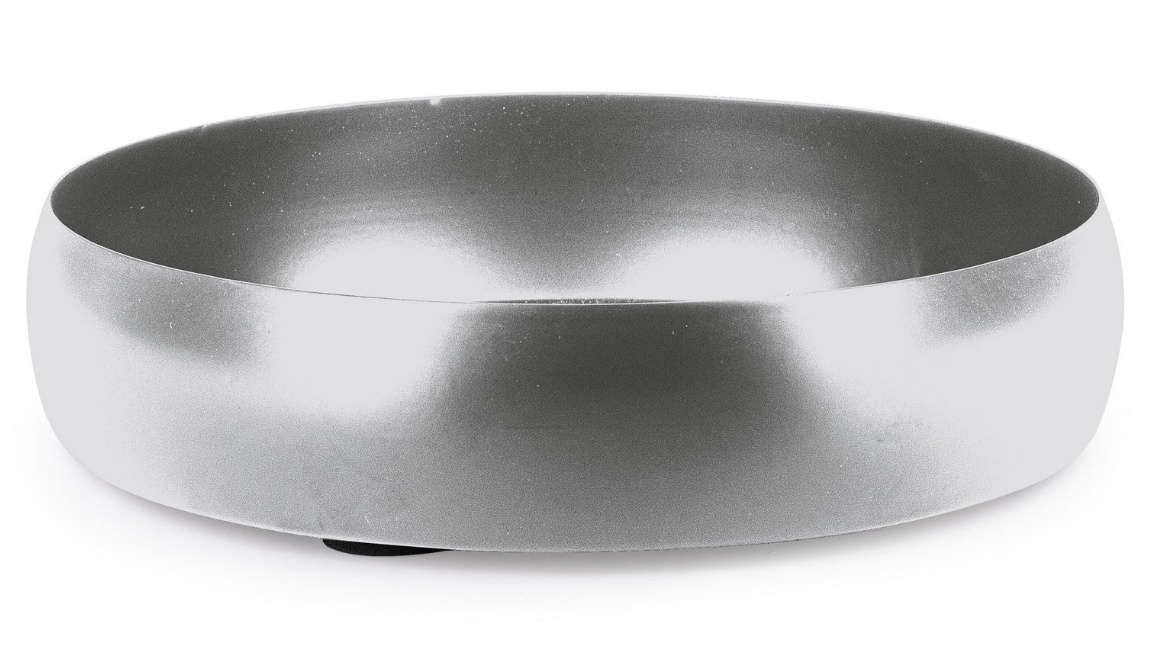 Decorative Trays Tava decorativa argintie din metal 23 cm Mythri Bizzotto