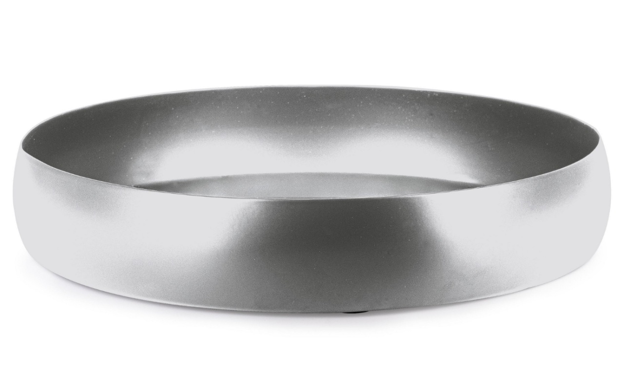 Decorative Trays Tava decorativa argintie din metal 30 cm Mythri Bizzotto