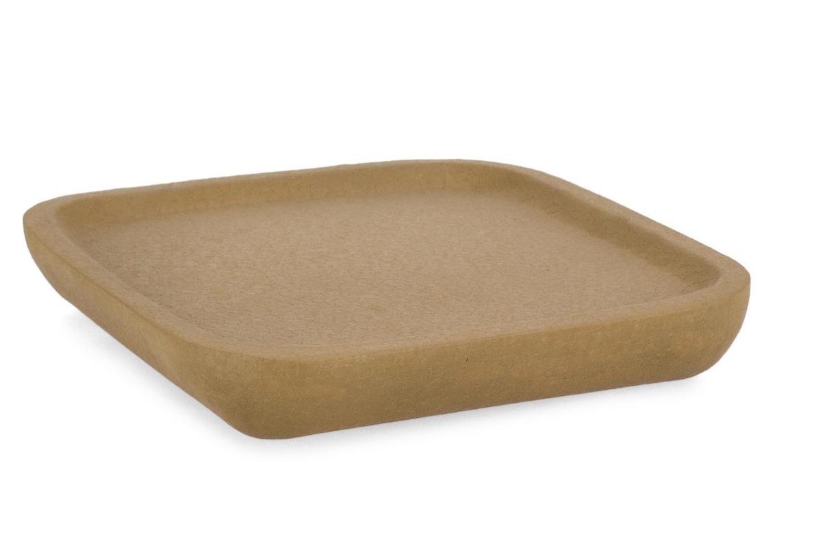 Decorative Trays Tava decorativa ocru din metal 30x30 cm Aligator Bizzotto