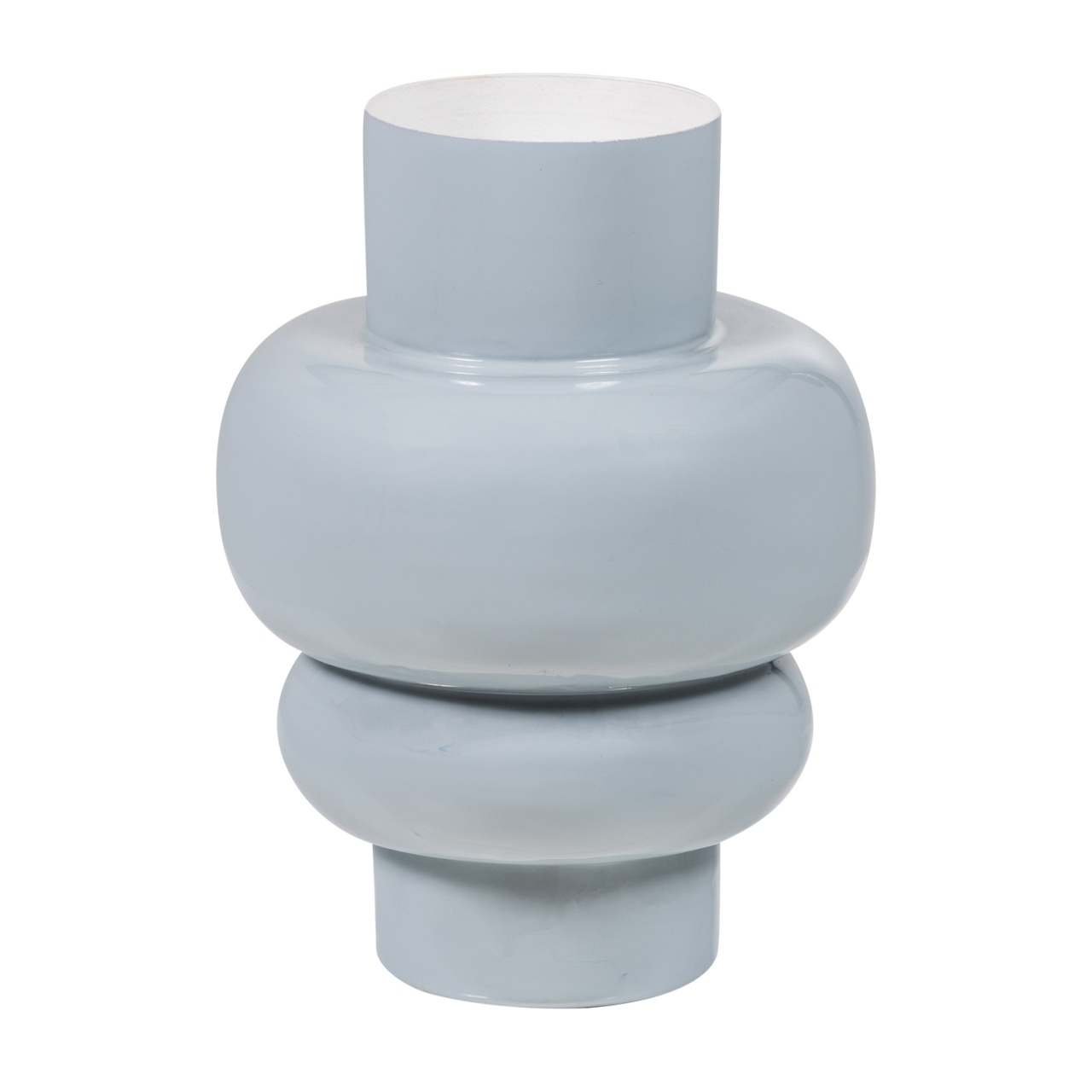 Vases Vaza decorativa gri dechis din metal 27 cm Auri Woood