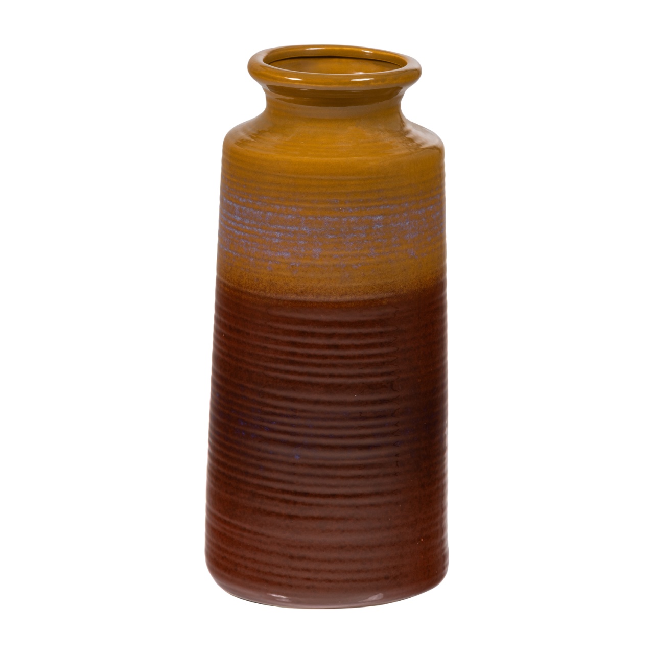 Vases Vaza galben/maro din ceramica 38 cm Deccenia Woood