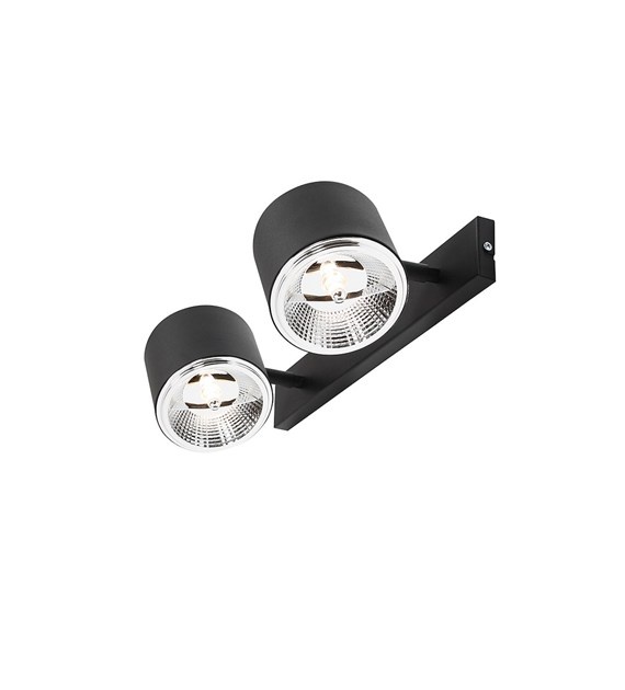 Wall Light Fixtures Aplica neagra din metal cu 2 becuri Bot Aldex