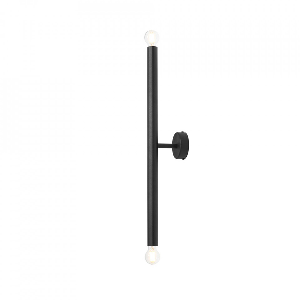 Quiet Object Aplica neagra din metal cu 2 becuri Tubo S Quiet Object