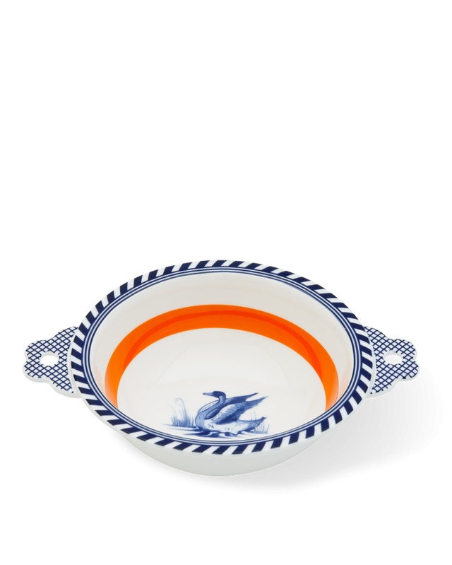 Dinnerware Bol multicolor/portocaliu din ceramica Bird Pols Potten