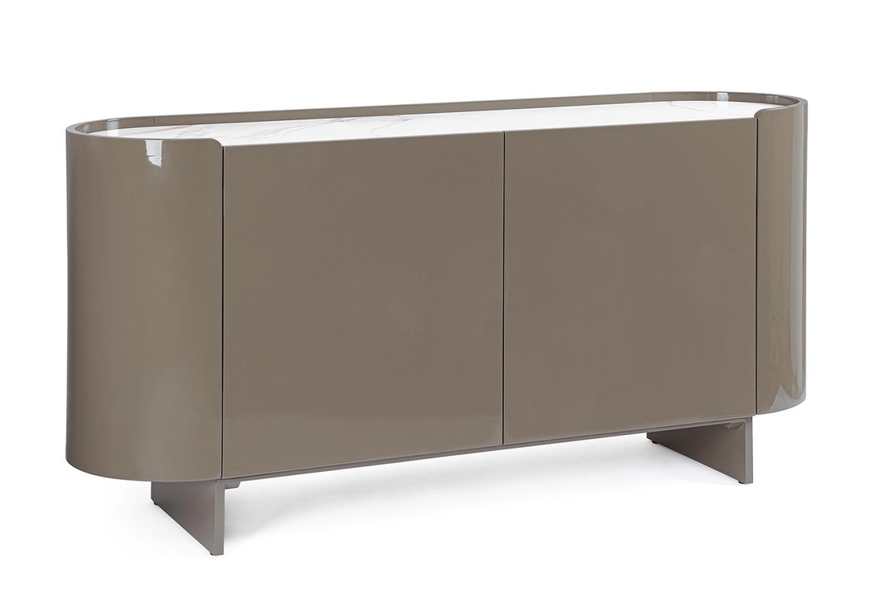 Furniture Bufet inferior maro din piatra 160 cm Otilia Bizzotto