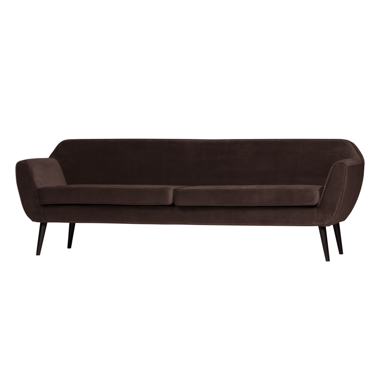 Sofas Canapea maro inchis din catifea 230 cm Rocco Woood