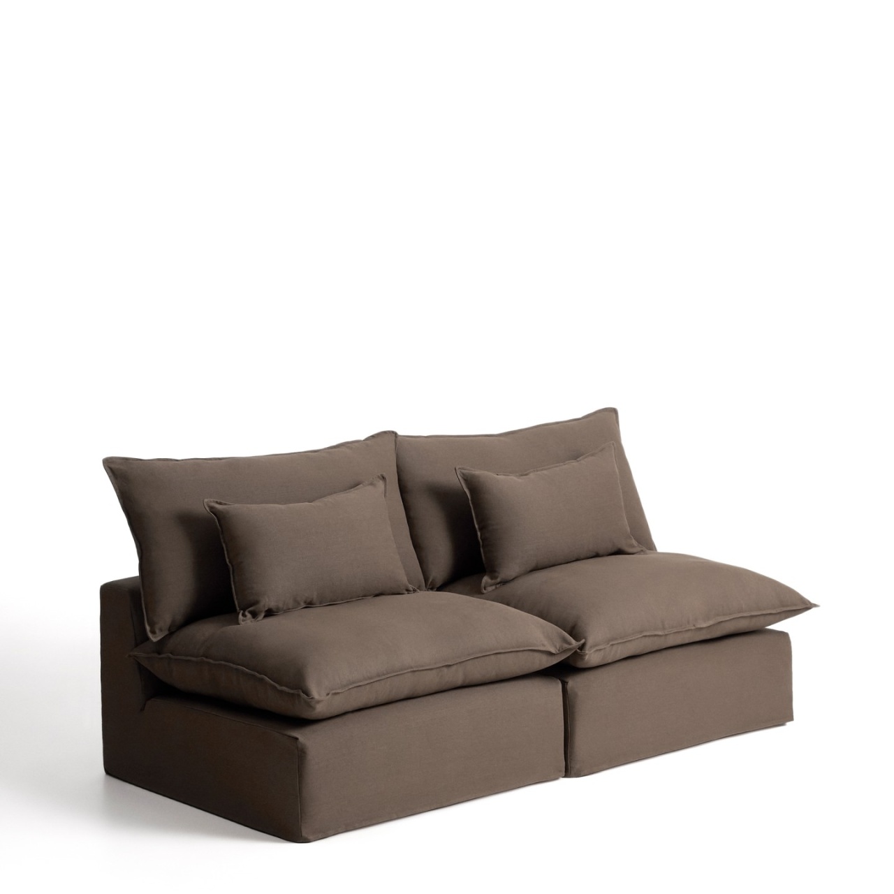 Sofas Canapea modulara grej din textil pentru 3 persoane Anarela S Kave Home