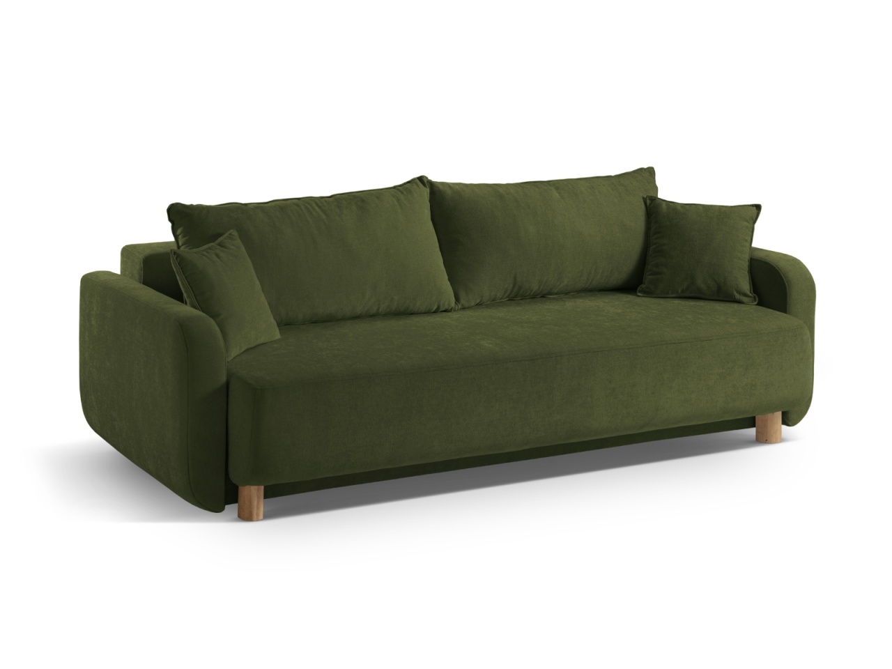 Canapea verde din textil pentru 3 persoane Elen Structured Micadoni