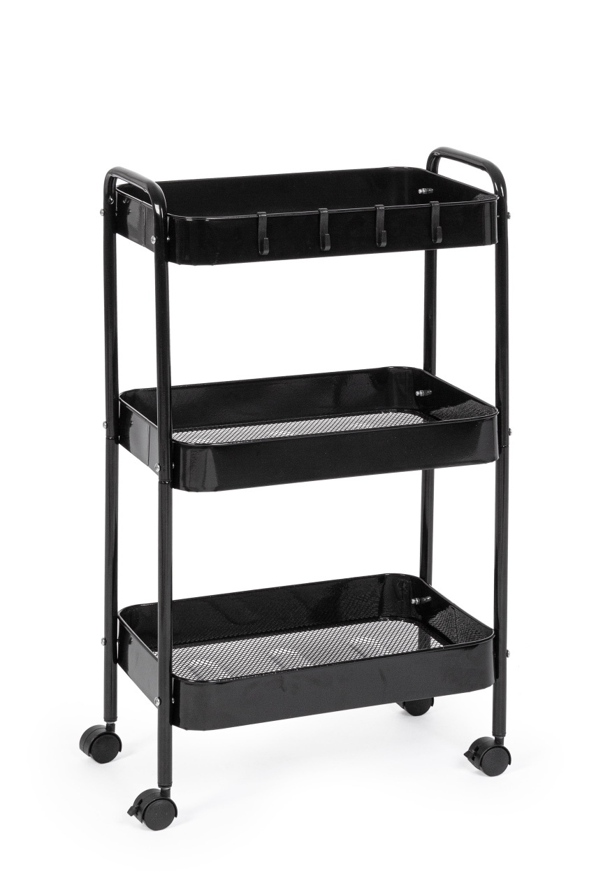 Food Service Carts Carucior negru din metal Leiky Bizzotto