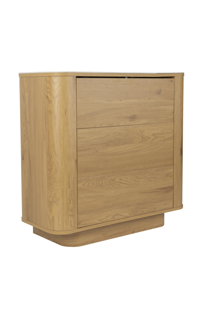 Dressers Comoda maro din lemn 90 cm Almira Oak The Home Collection