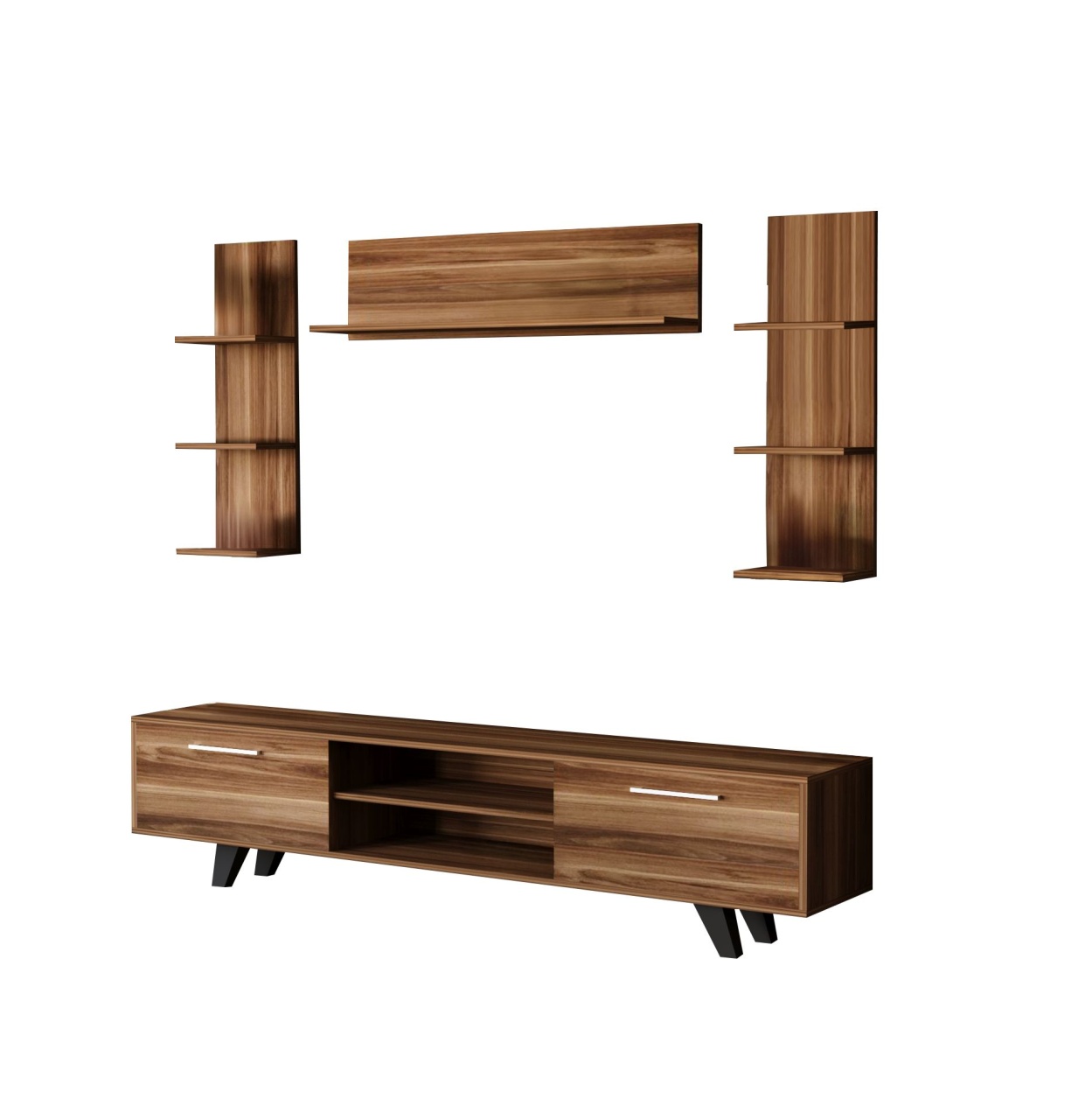 Entertainment Centers & TV Stands Comoda TV maro 180 cm Qea Shelves The Home Collection