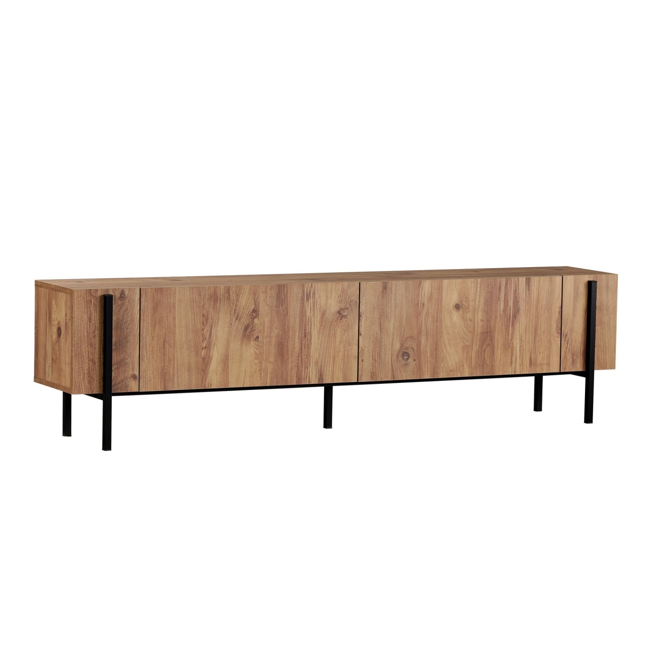 Entertainment Centers & TV Stands Comoda TV maro deschis /neagra 180 cm Nexus Nordure