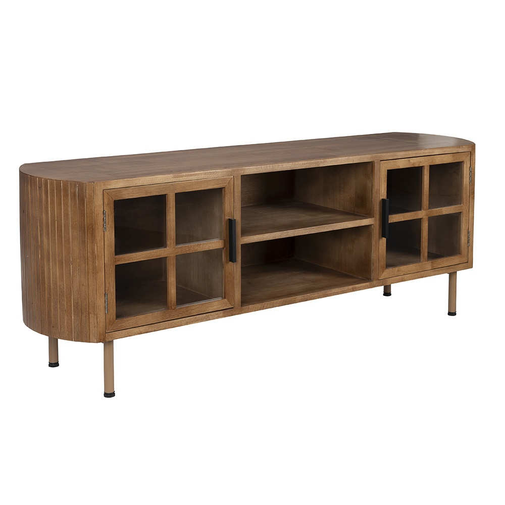 Buffets & Sideboards Comoda TV maro din lemn 150 cm Yaz Low Quiet Object