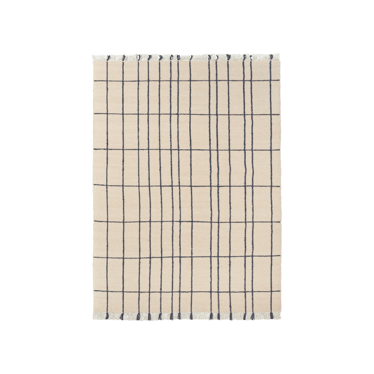 pilota 140x200 Covor bej/indigo din fibre naturale 140x200 cm Sen Ferm Living