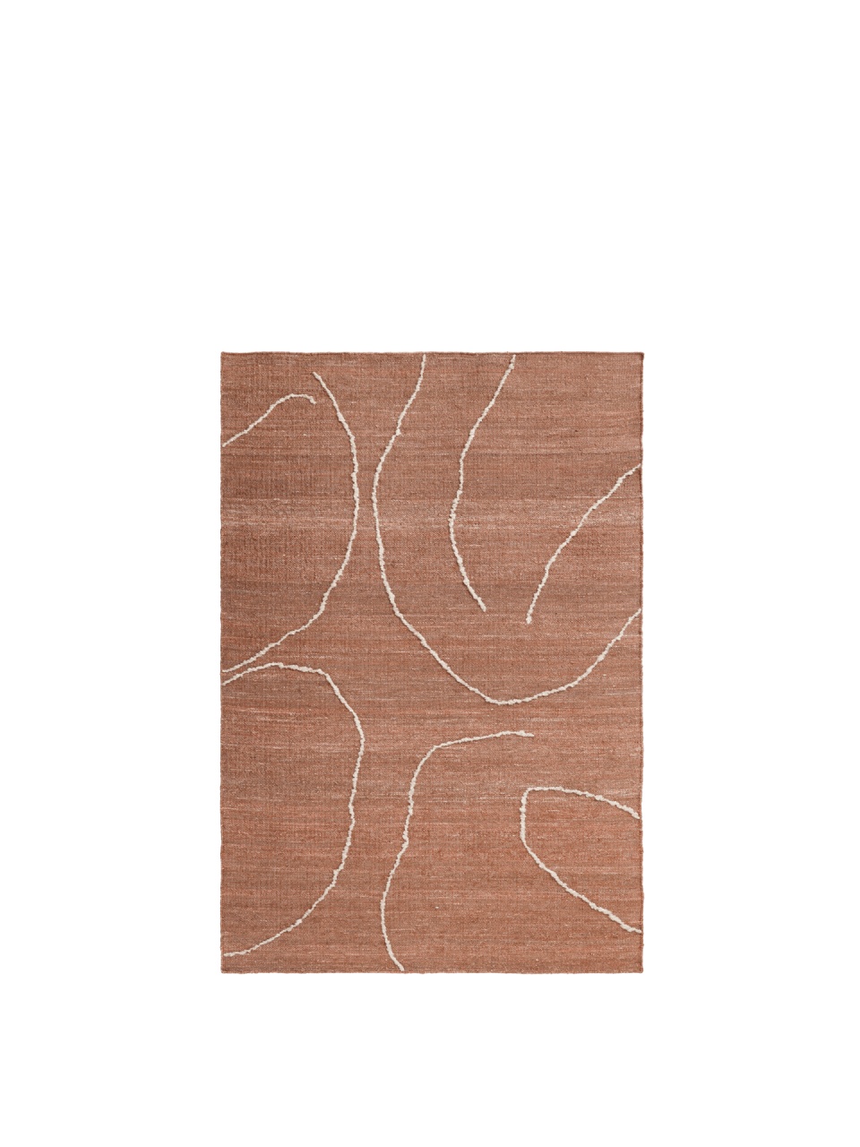 pilota 140x200 Covor maro teracota din fibre naturale 140x200 cm Gesso Ferm Living