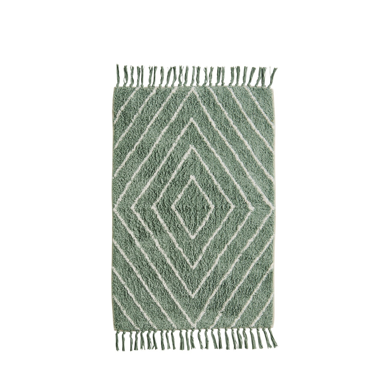 Bath Mats & Rugs Covoras pentru baie verde din bumbac 60x90 cm Sunny Madam Stoltz