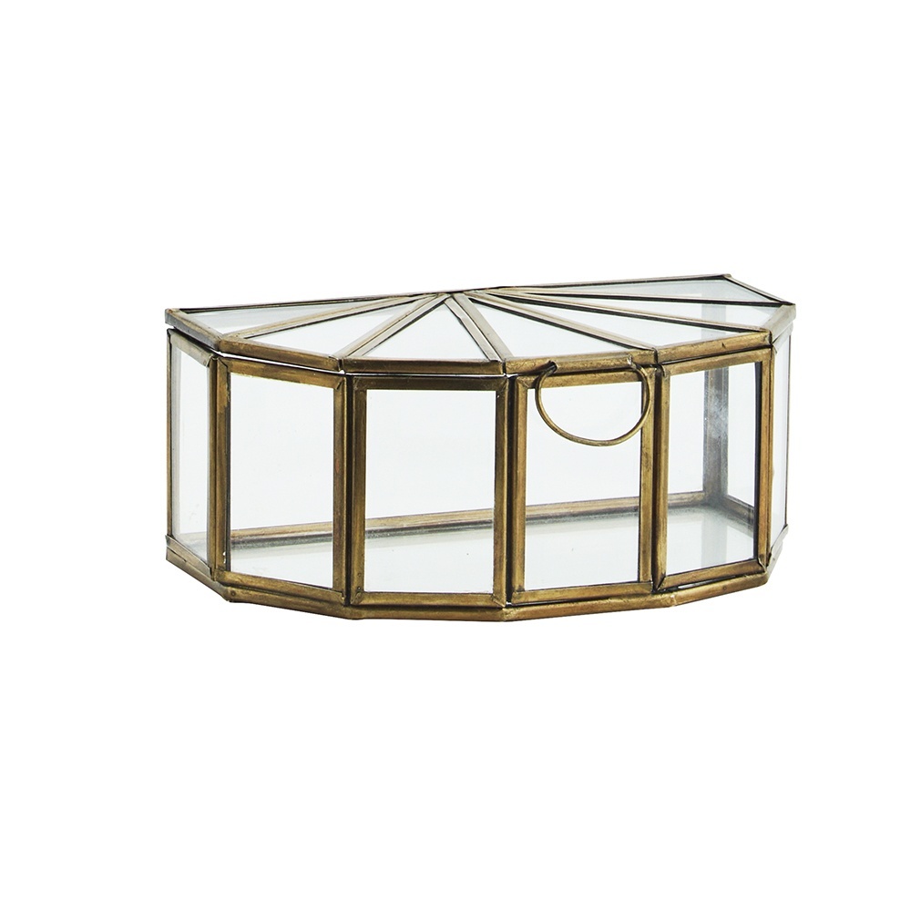 Jewelry Cleaning & Care Cutie pentru bijuterii maro alama/transparenta din sticla Ellis Madam Stoltz