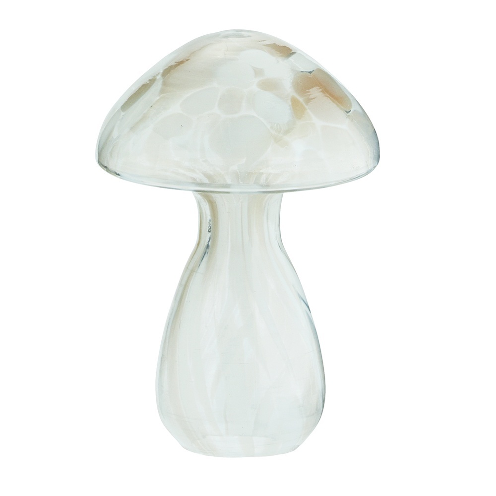 vitrina din sticla Decoratiune alba/grej din sticla 20 cm Forest Madam Stoltz