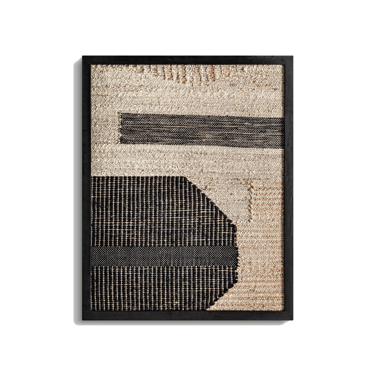 rochii boho chic de nuntă Decoratiune de perete neagra/bej din fibre naturale 80x100 cm Celso Vical Home