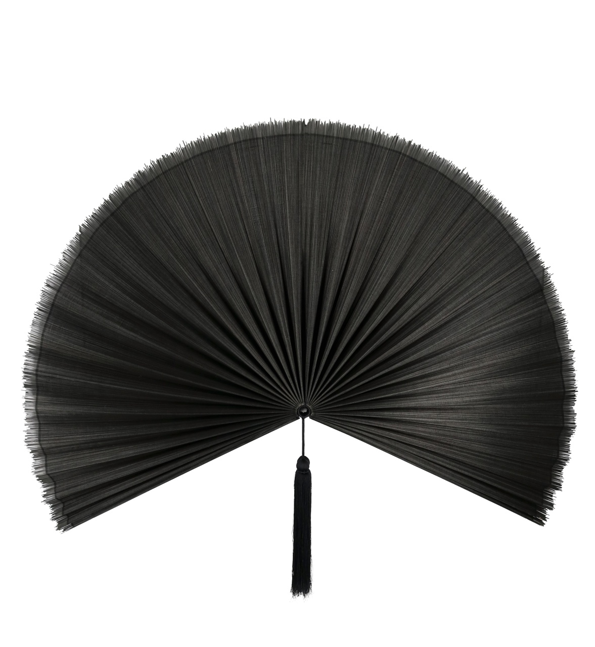 Decoratiune de perete neagra din bambus 60x123 cm Nanka Fan Bizzotto