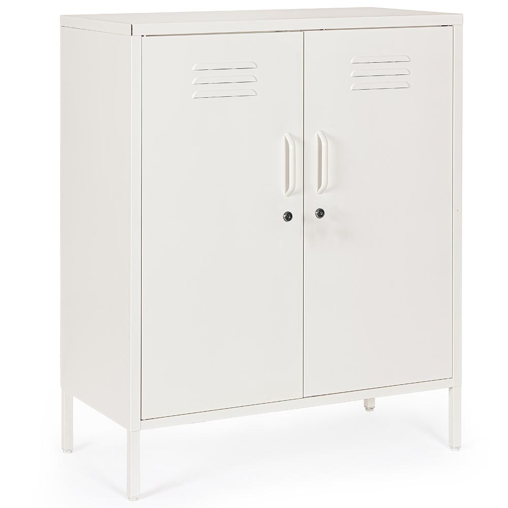 Buffets & Sideboards Dulap alb din metal 102 cm Cambridge Bizzotto