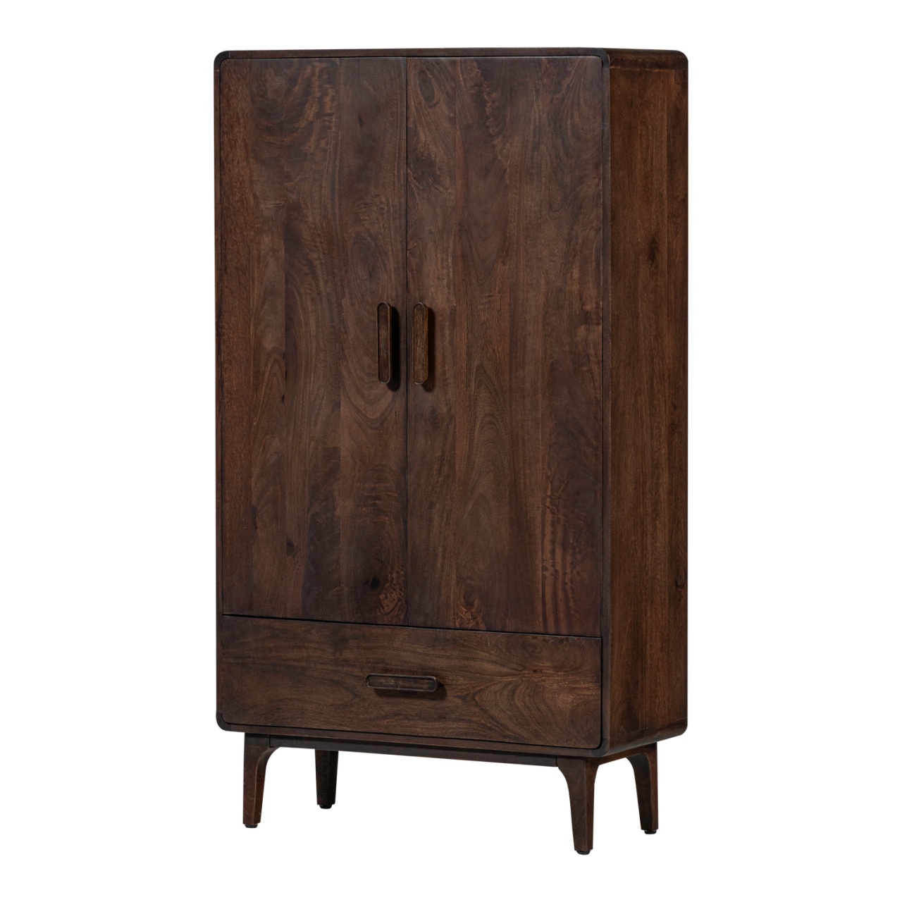 Furniture Dulap maro din lemn 150 cm Liya Woood