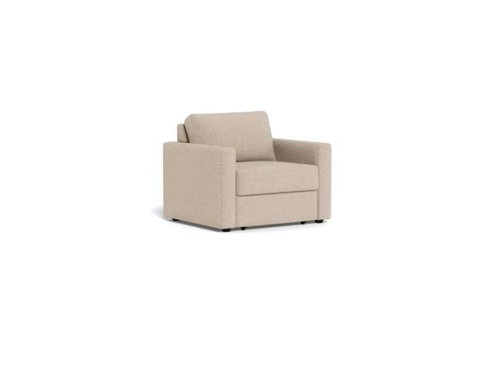 Chairs Fotoliu extensibil bej din textil Fleury Actona Company