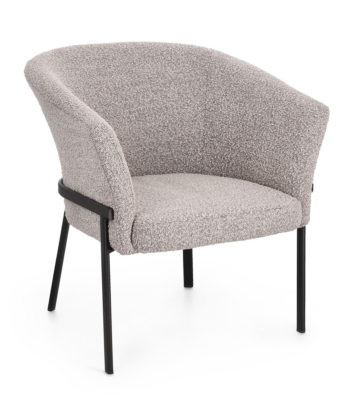 Chairs Fotoliu gri fum din textil Puka Bizzotto