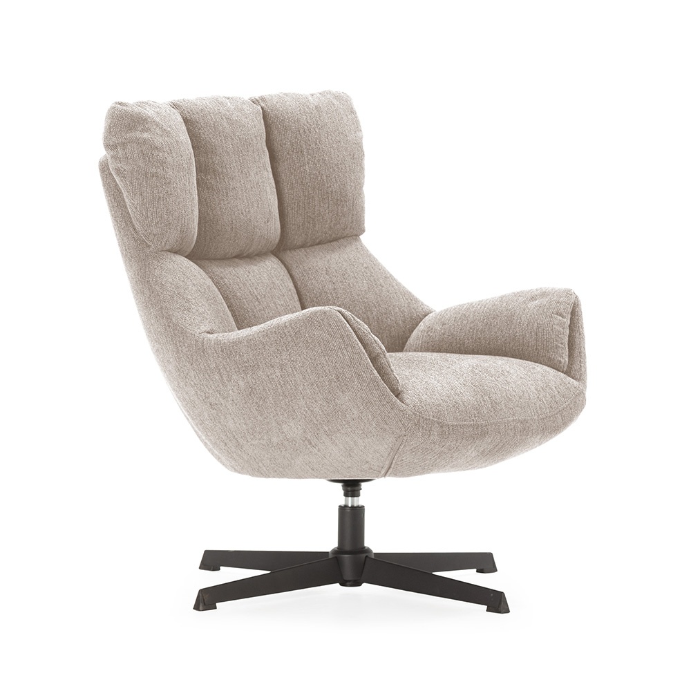 Chairs Fotoliu rotativ bej din textil Odette Quiet Object