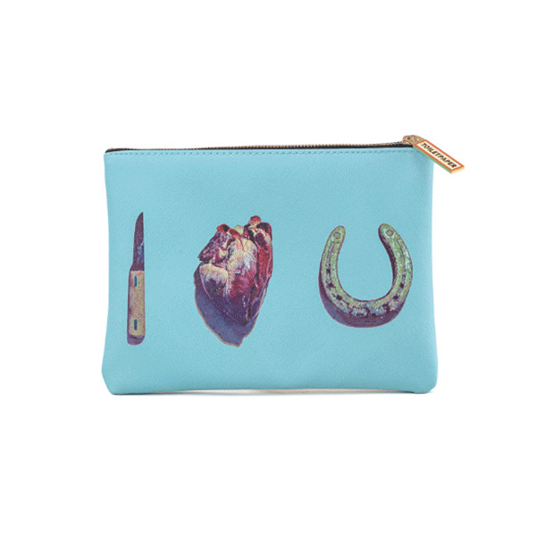 Geanta pentru cosmetice multicolora din fibre sintetice 16x21 cm Toiletpaper Love Seletti